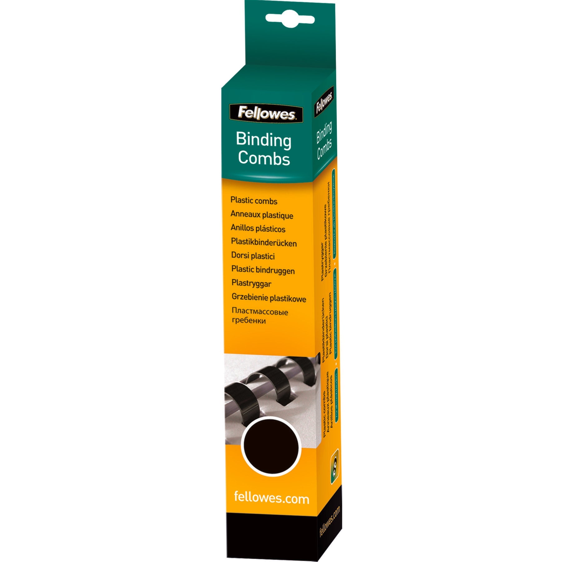 Fellowes Pack De 25 Canutillos De Plastico 12mm - Hasta 80 Hojas - Facil De Utilizar Y Flexible - Alta Calidad - Color