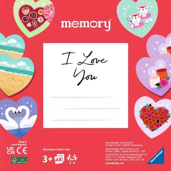 Momentos De Memoria De Ravensburger - Te Amo, Juego De Memoria 22398