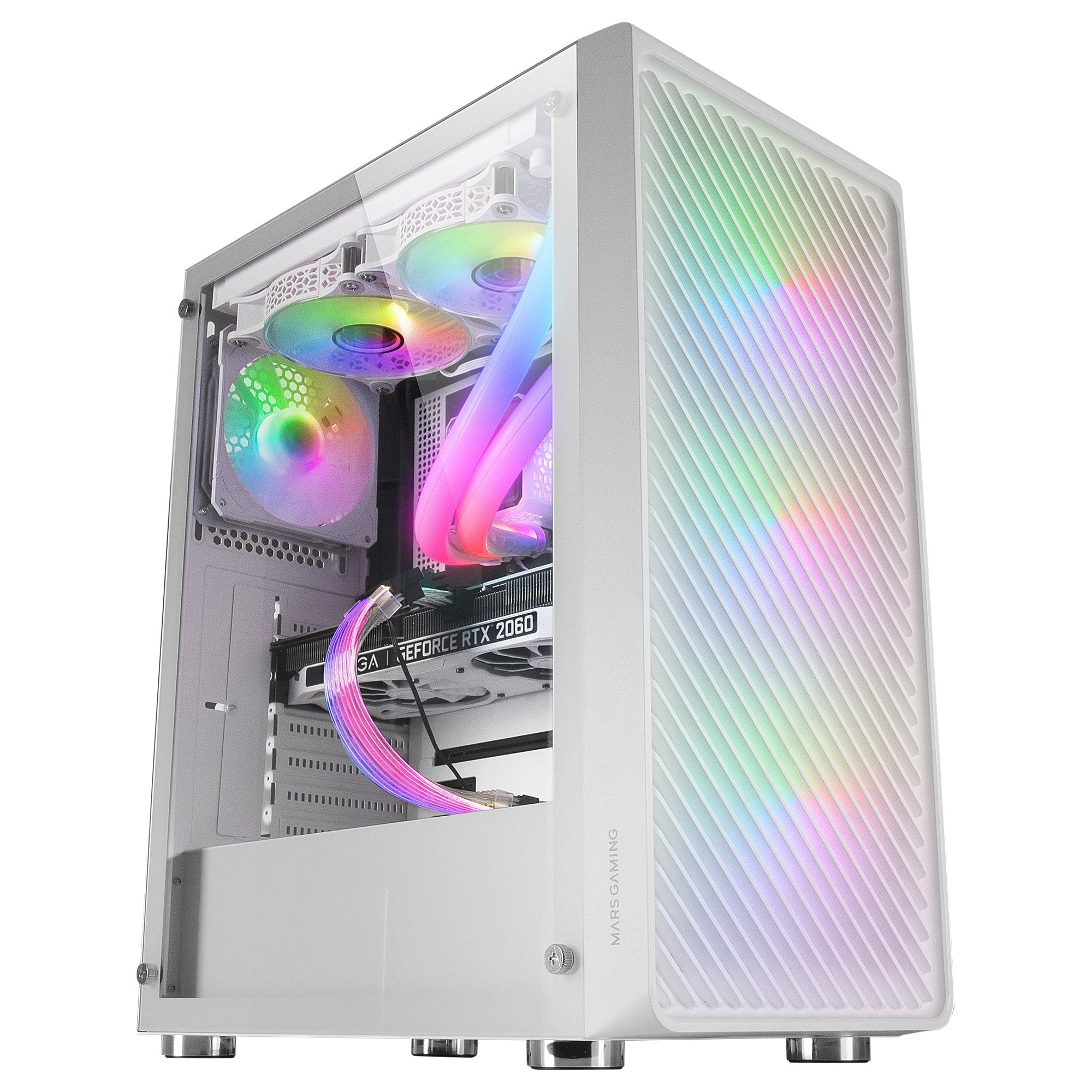 Caja Gaming Semitorre Mars Gaming Mc-F Blanca