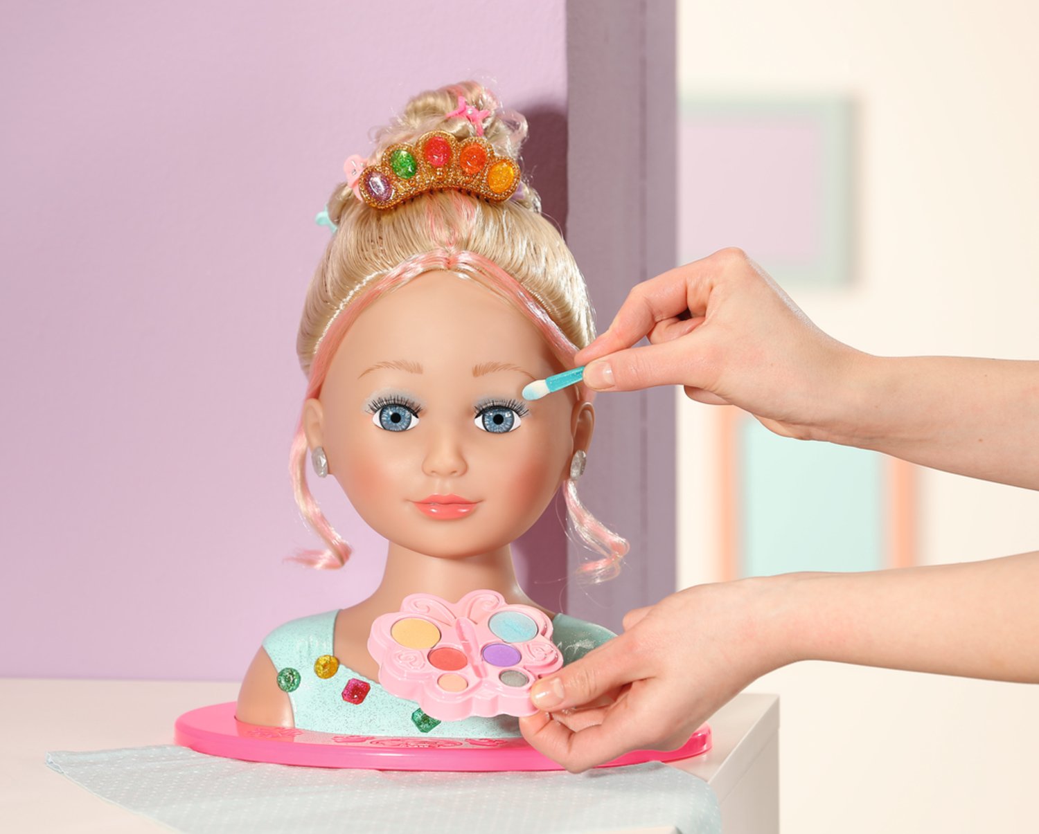 Zapf Creation Baby Born® Sister Styling Head Princess, Cabeza De Maquillaje Y Peluquería 835432