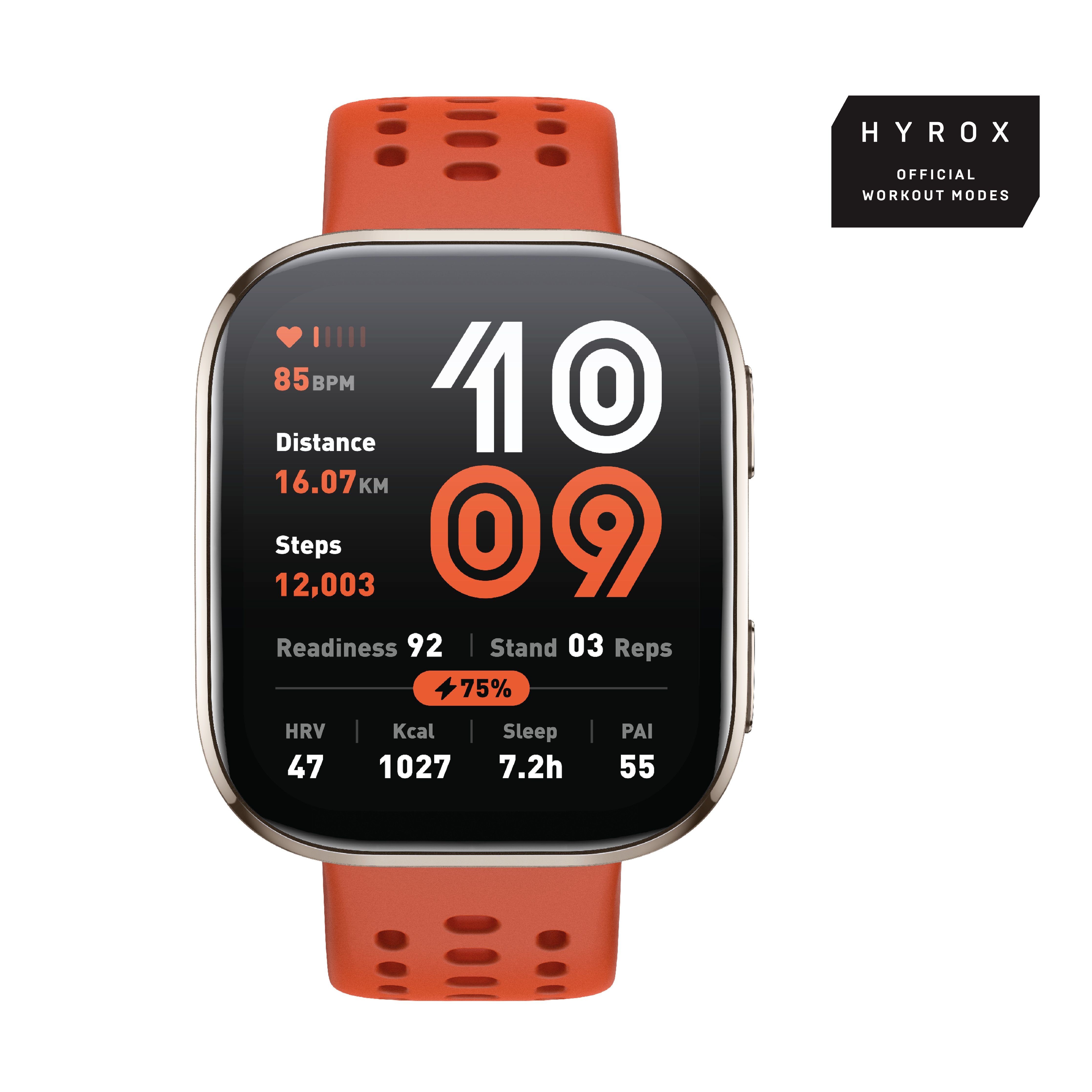 EAN 6970100377859 - Amazfit Bip 6 Red 5 cm (1.97") AMOLED Digital 390 x 450 Pixeles Pantalla táctil Oro GPS (satélite) imagen 1
