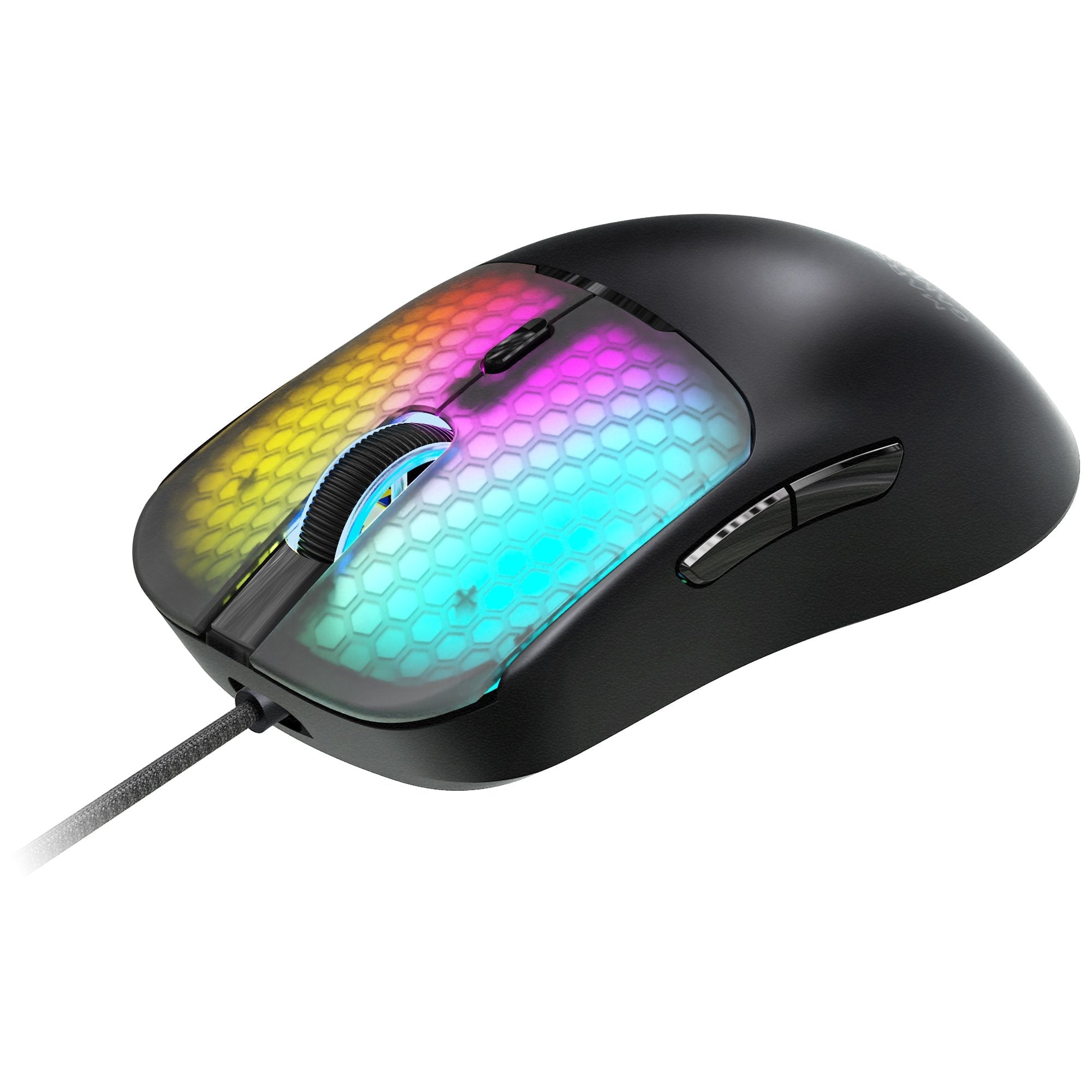 Mouse Mars Gaming Mm-Viper Ultraligero 56g Cableado Usb 6 Botones 12800 Dpi Rgb Negro