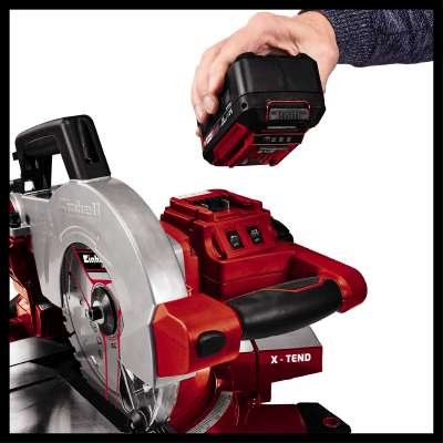 Sierra Tronzadora E Ingletadora De Batería Einhell Te-Ms 18/210 Li-Solo, 18 Voltios (Rojo/Negro, Sin Batería Ni Cargador) 4300890