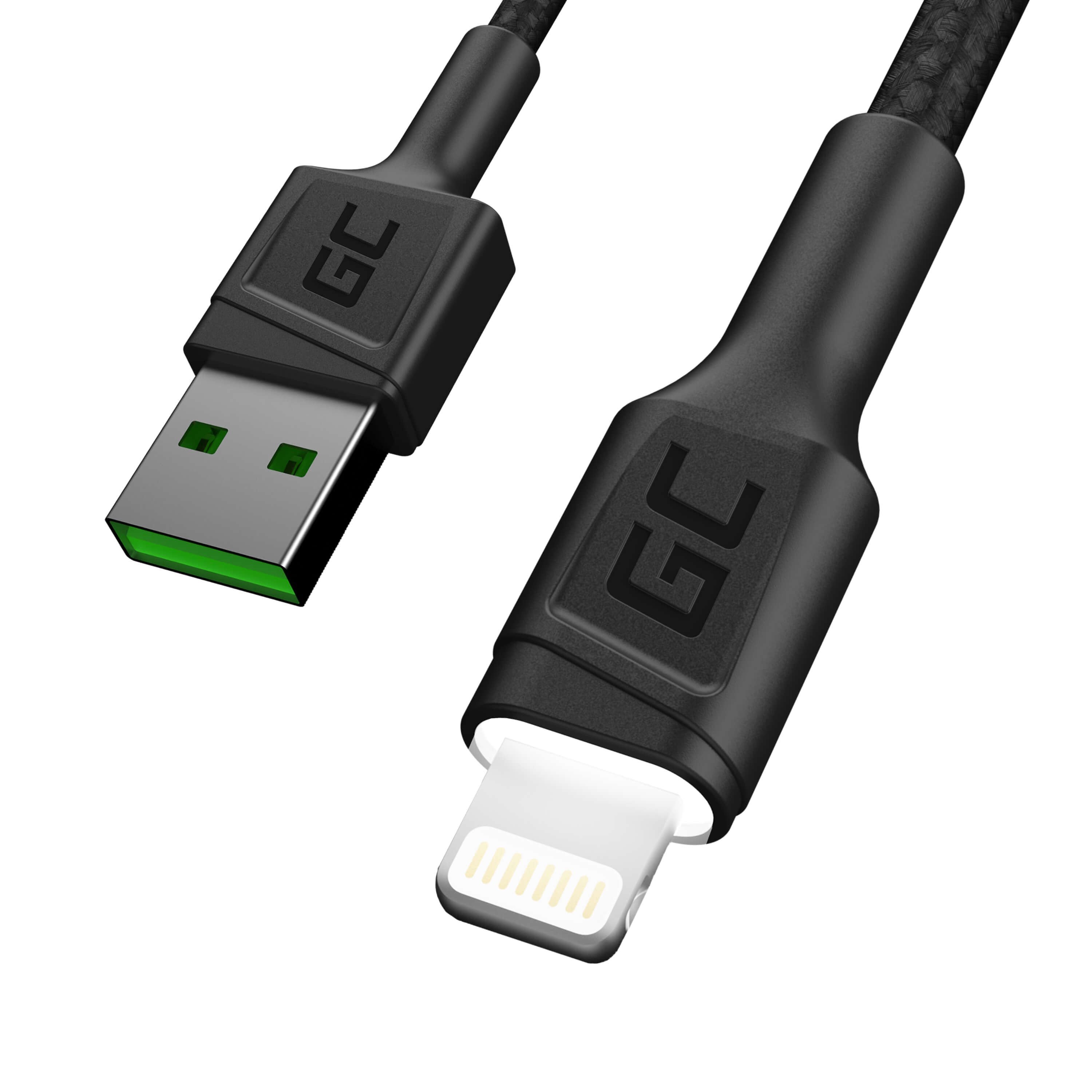Cable Datos Usb 2.0 A Lightning (Iphone/Ipad) Led Blanco 1.2m Greencell Kabgc05