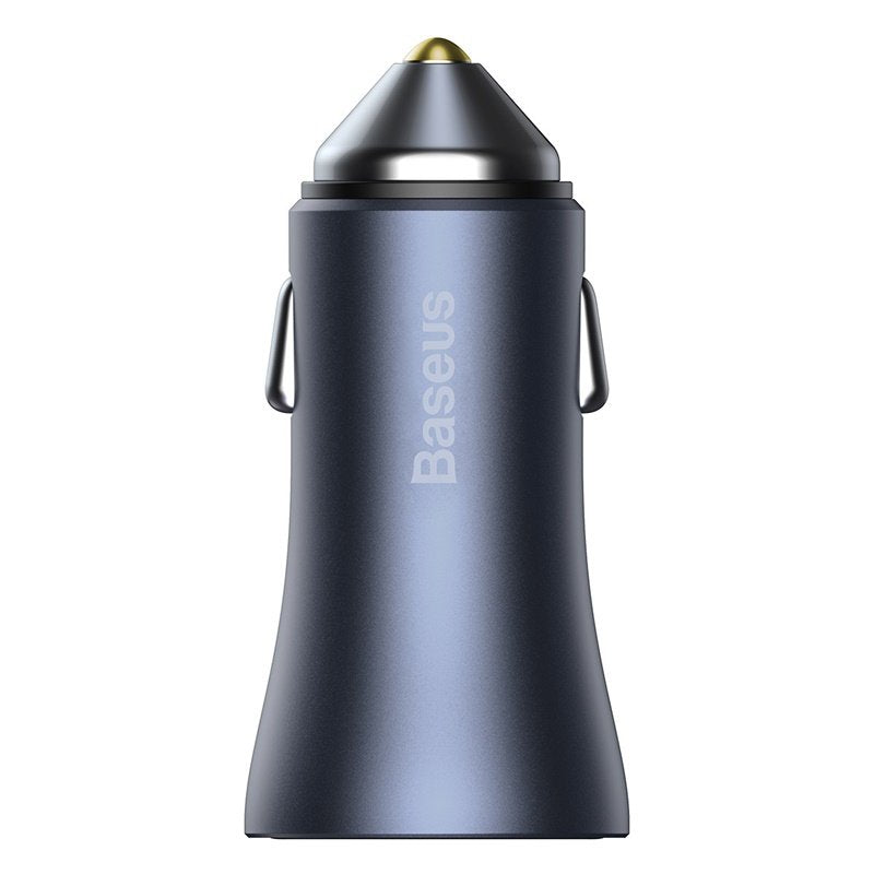 Baseus Car Charger Golden Contactor Pro Dual Quick Charger U+C Power Delivery 3.0 Quick Charge 4, Scp Fcp Afc 40w Dark Gray (Ccjd-0g)