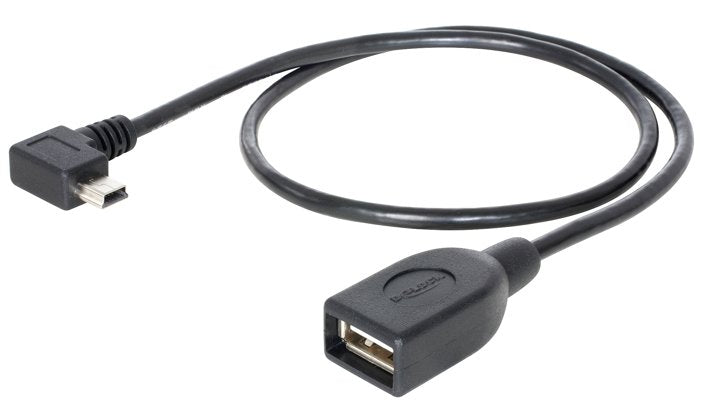 Delock Cable Usb Mini Stecker Gewinkelt > Usb 2.0-A Buchse Otg 50 Cm