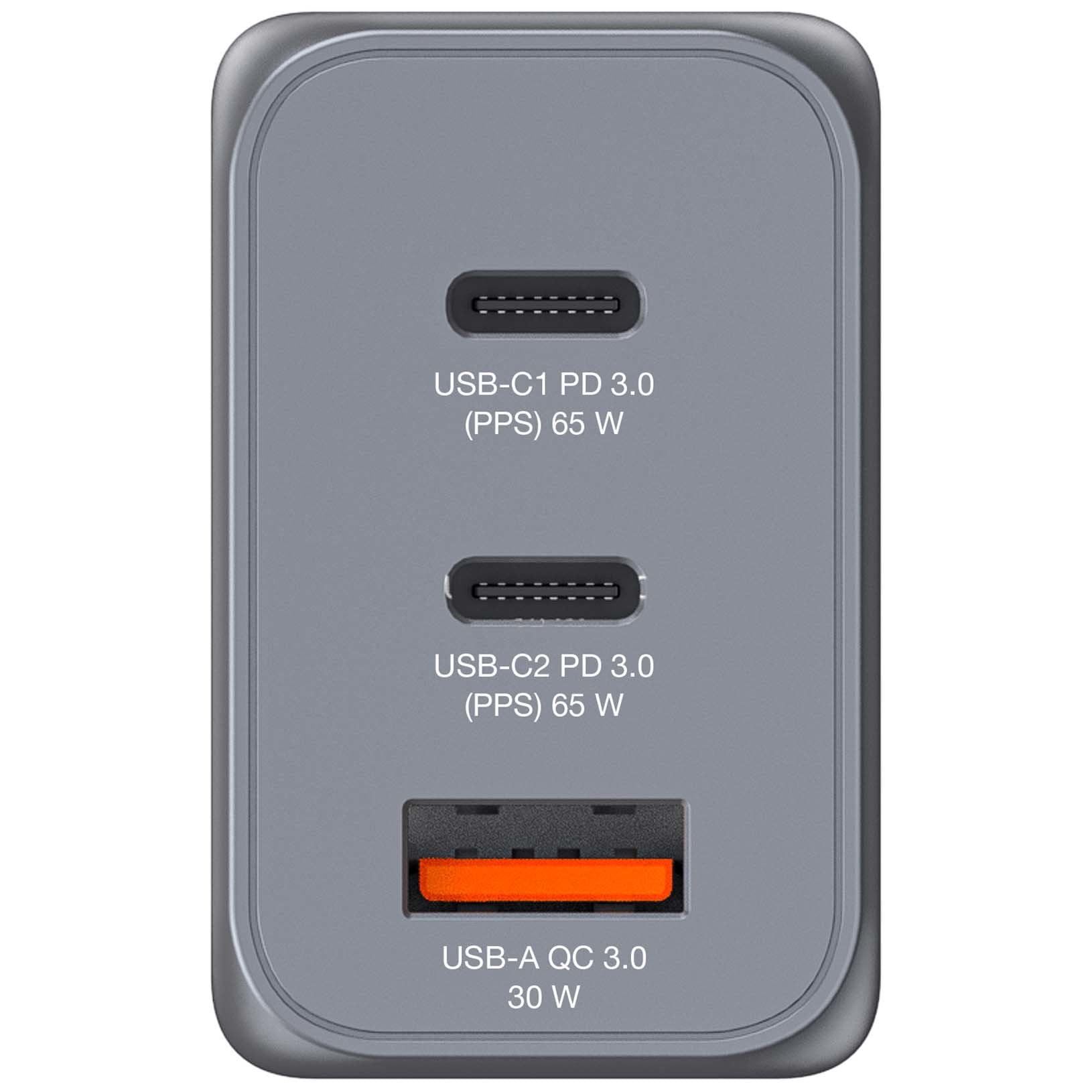 Cargador De Pared Universal Verbatim Gnc-65 2xusb Tipo-C 1xusb 65w