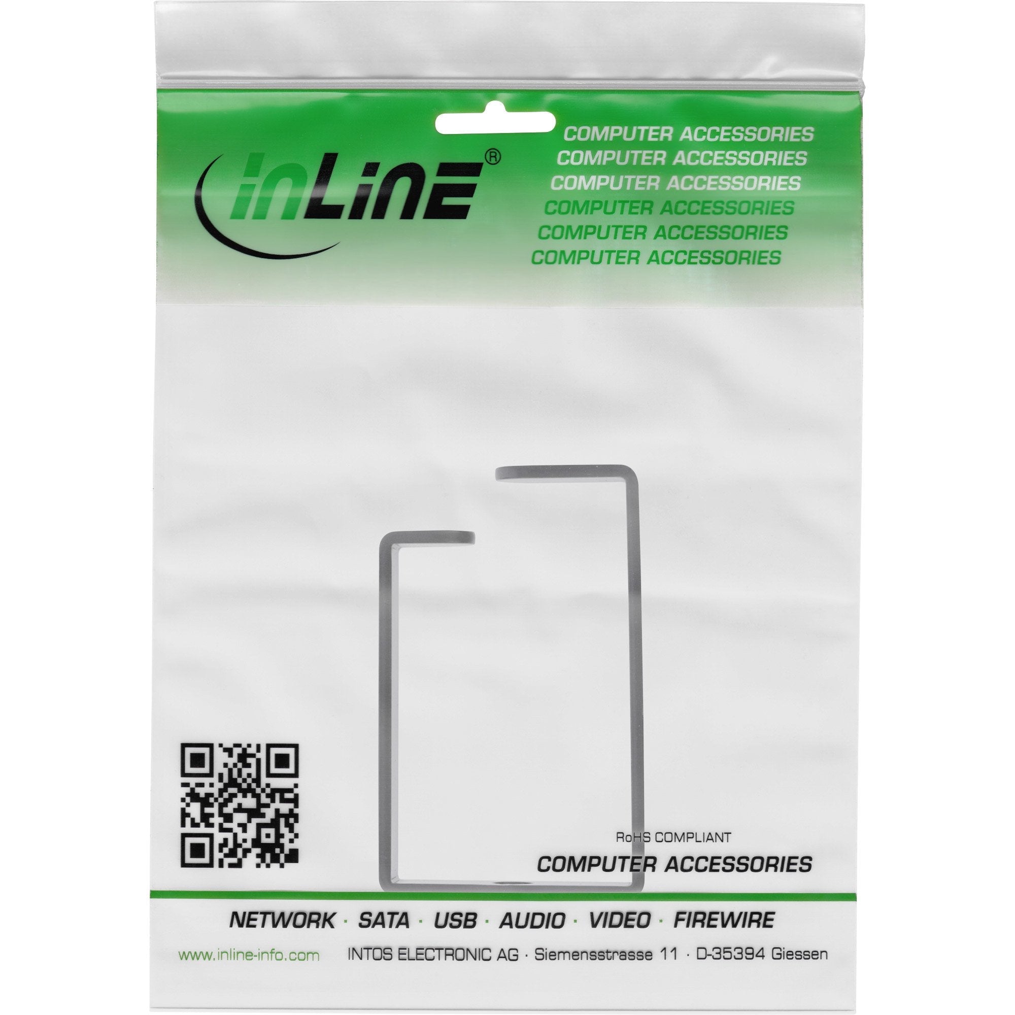 Inline 19110s Organizador De Cables Universal Estribo Guía De Cables Negro 1 Pieza(S)