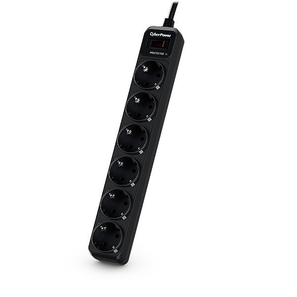 EAN 4712856275841 - CyberPower B0620SC0-DE limitador de tensión Negro 6 salidas AC 200 - 250 V 1,8 m imagen 1