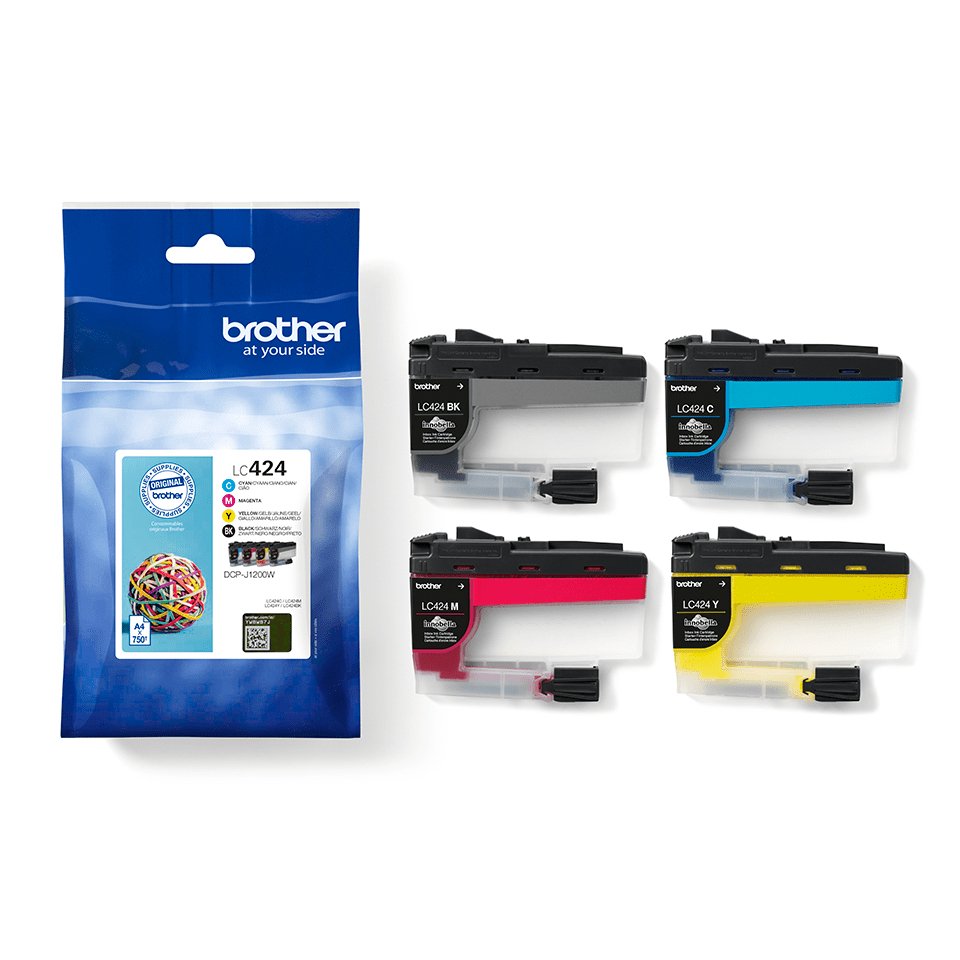 Pack Cartuchos Tinta Brother Lc424val Negro Cian Magenta Amarillo