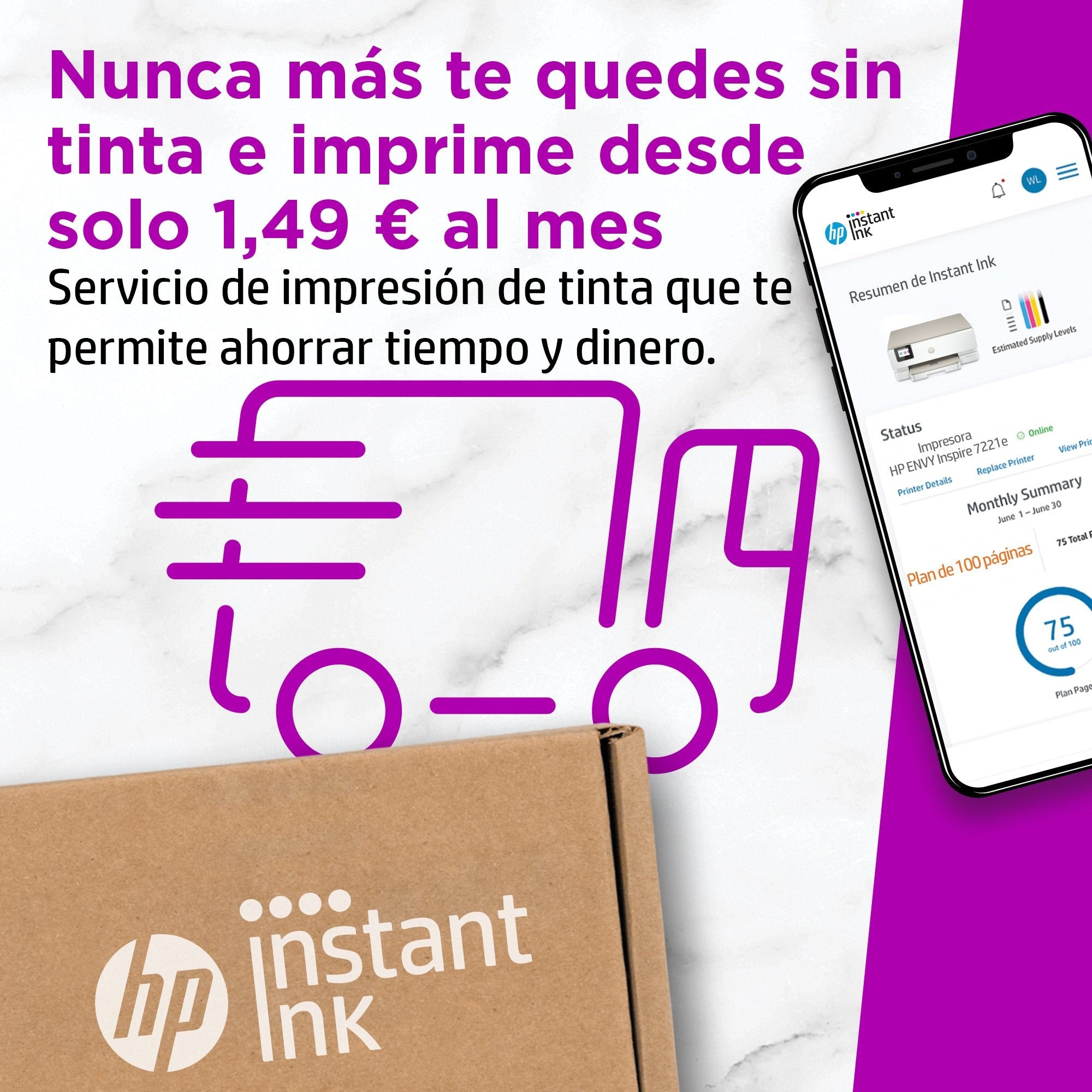 Hp Envy Impresora Multifunción Inspire 7221e, Color, Impresora Para Hogar, Impresión, Copia, Escáner, Conexión Inalámbrica; Compatible Con Instant Ink; Impresión A Doble Cara