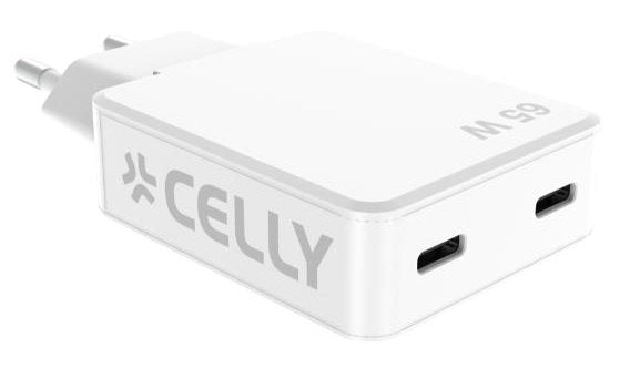 EAN 8021735220916 - Celly SLIMTC2C65WWH cargador de dispositivo móvil Portátil, Smartphone, Tableta Blanco Corriente alterna  imagen 1