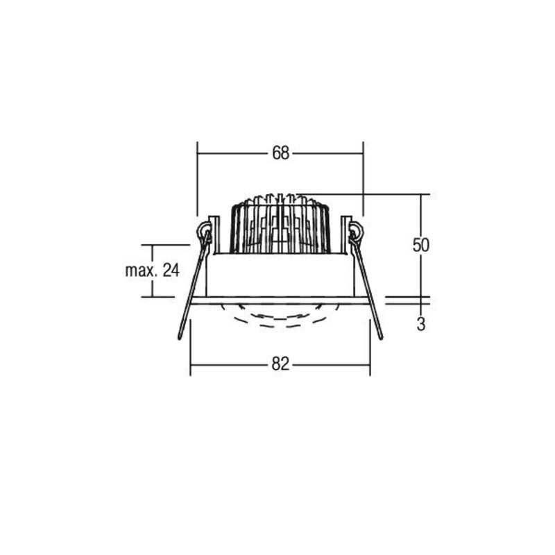 Brumberg 12353253 Eb-Strahler Damita Rund Alu 830 6w 350ma Ip65 Schwenk