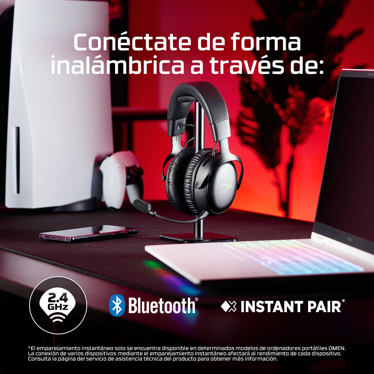 EAN 0198415435590 - HyperX Cloud III S Wireless Black Gaming Headset Inalámbrico Diadema Juego Bluetooth imagen 8