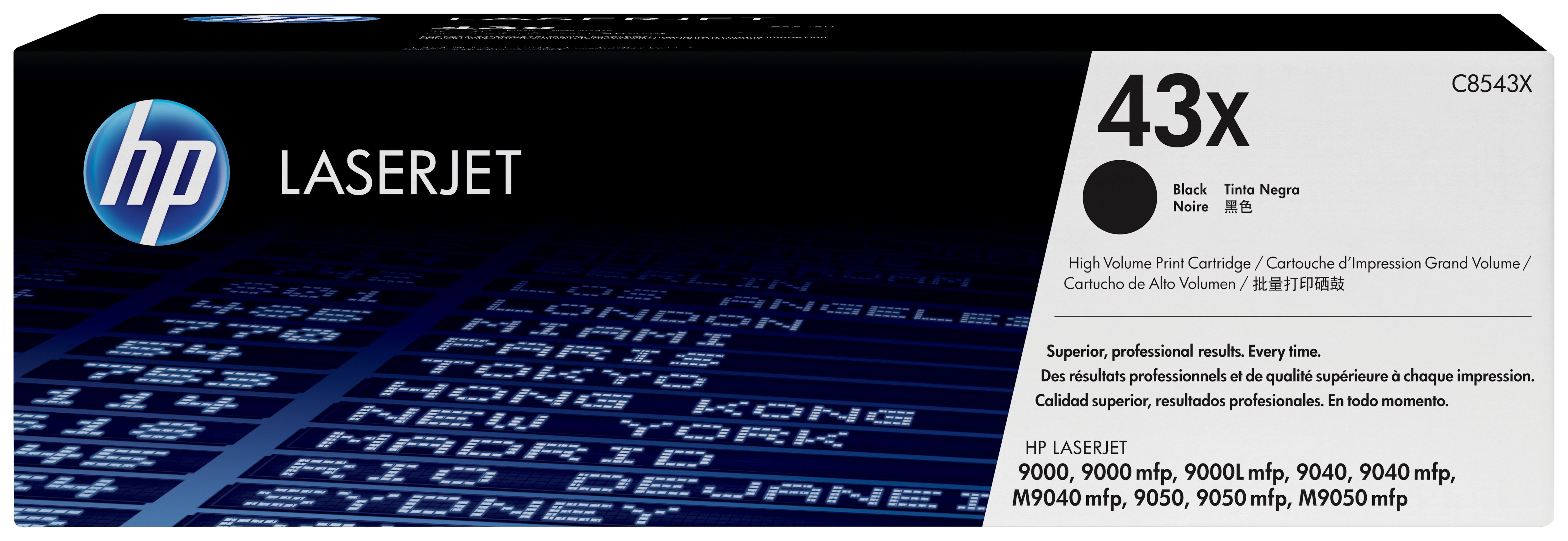 EAN 0725184659522 - HP 43X High Yield Black Original LaserJet Toner Cartridge cartucho de tóner 1 pieza(s) imagen 1