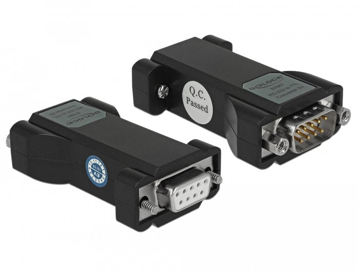 Delock 87687 Convertidor 1 X Serial Rs-232 Db9 Hembra A 1 X Serial Ttl / Cmos 5 V Db9 Macho Con Protección Esd 3 Kv Y Rango De Temperatura Extendido.