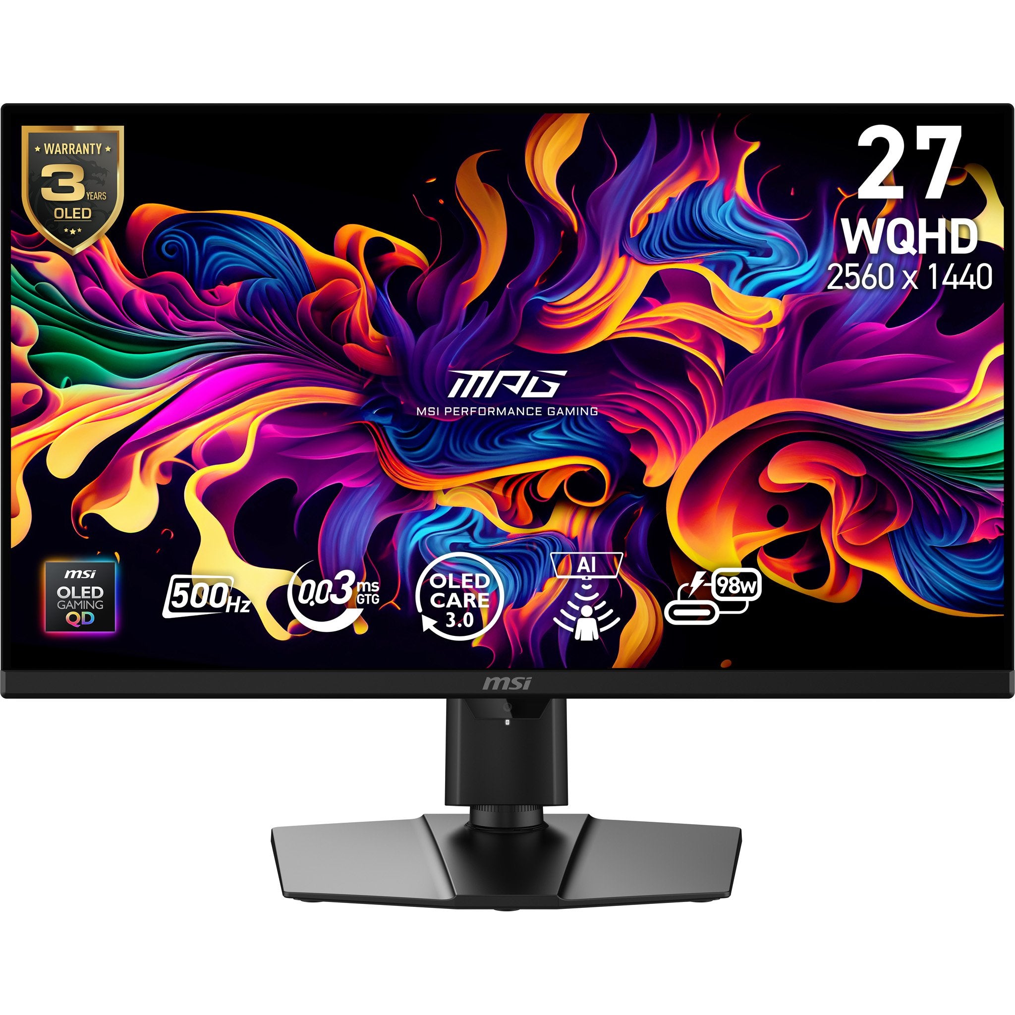 EAN 4711377353427 - MSI MPG 271QR QD-OLED X50 pantalla para PC 67,3 cm (26.5") 2560 x 1440 Pixeles Wide Quad HD Negro imagen 1