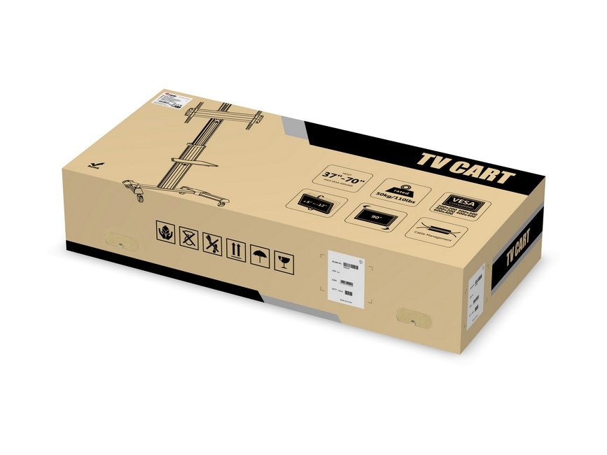 Soporte Pantalla De Suelo Con Ruedas Equip Para Pantalla  De 37 - 70  Fijo  Rotacion 90º De Aluminio Max. Vesa  600x400 Hasta 50kg