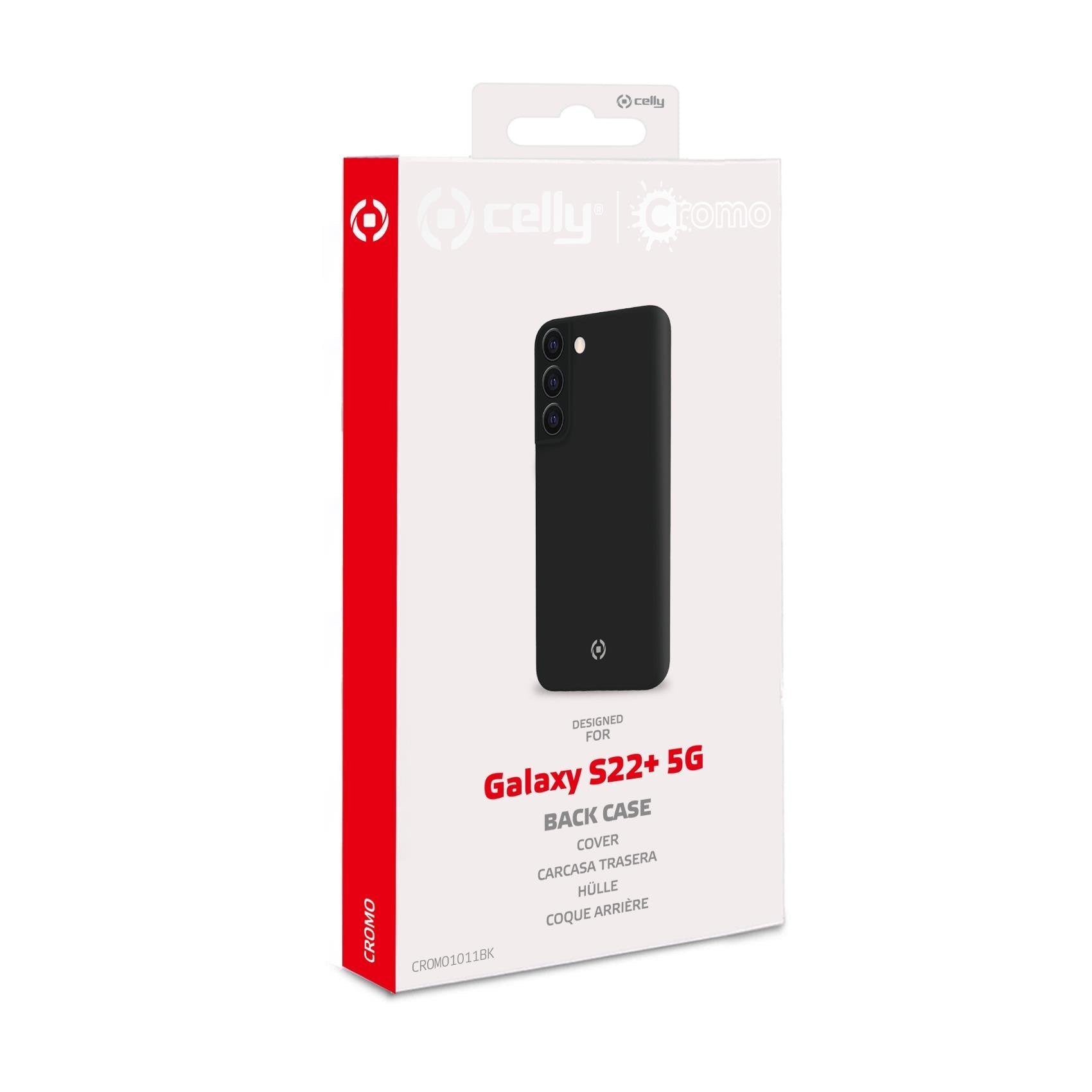 Case Celly Samsung S22+ 5g Cover Cromo Black Cromo1011bk