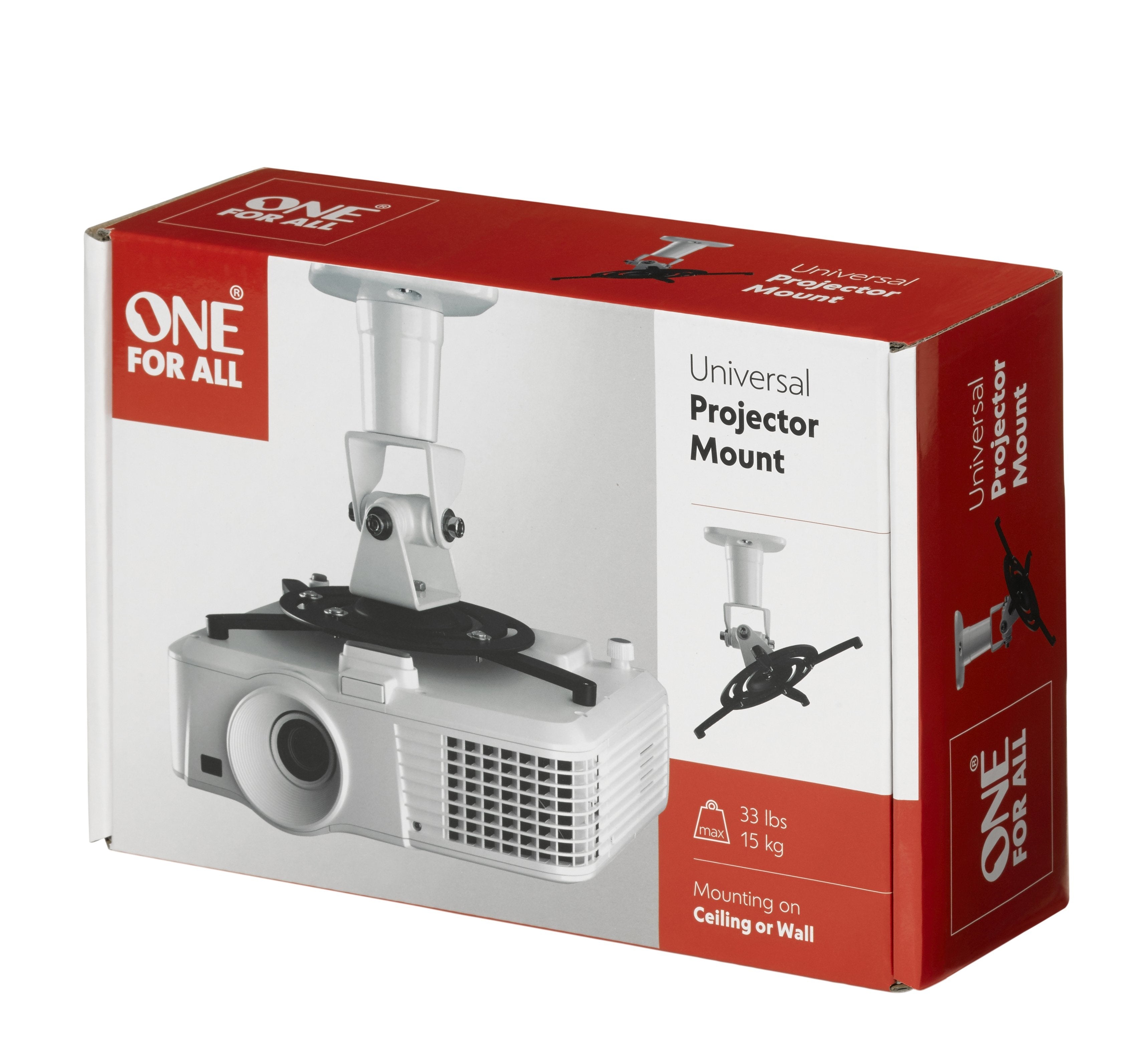 EAN 8716184065880 - One For All Solid WM5320 montaje para projector Techo Negro, Blanco imagen 5