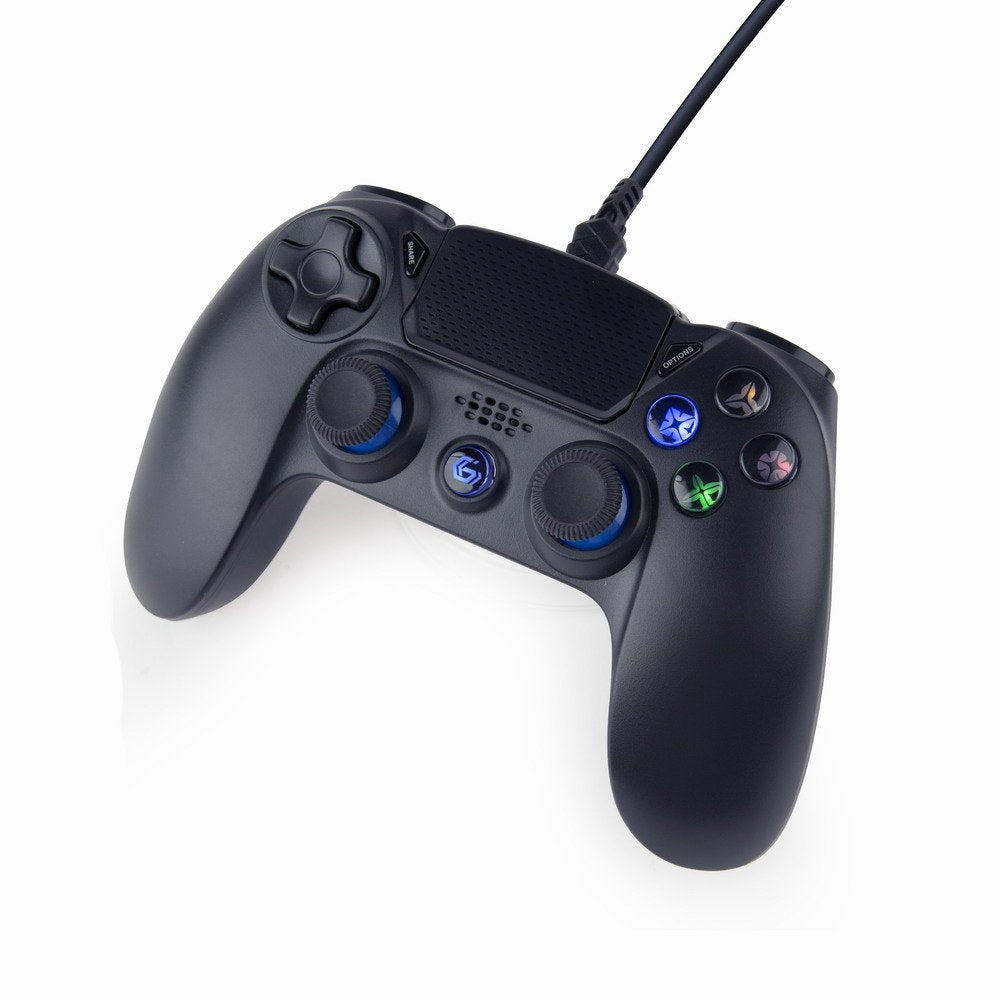 Mando Con Vibración Cable Gembird Para Playstation 4 O Pc Negro