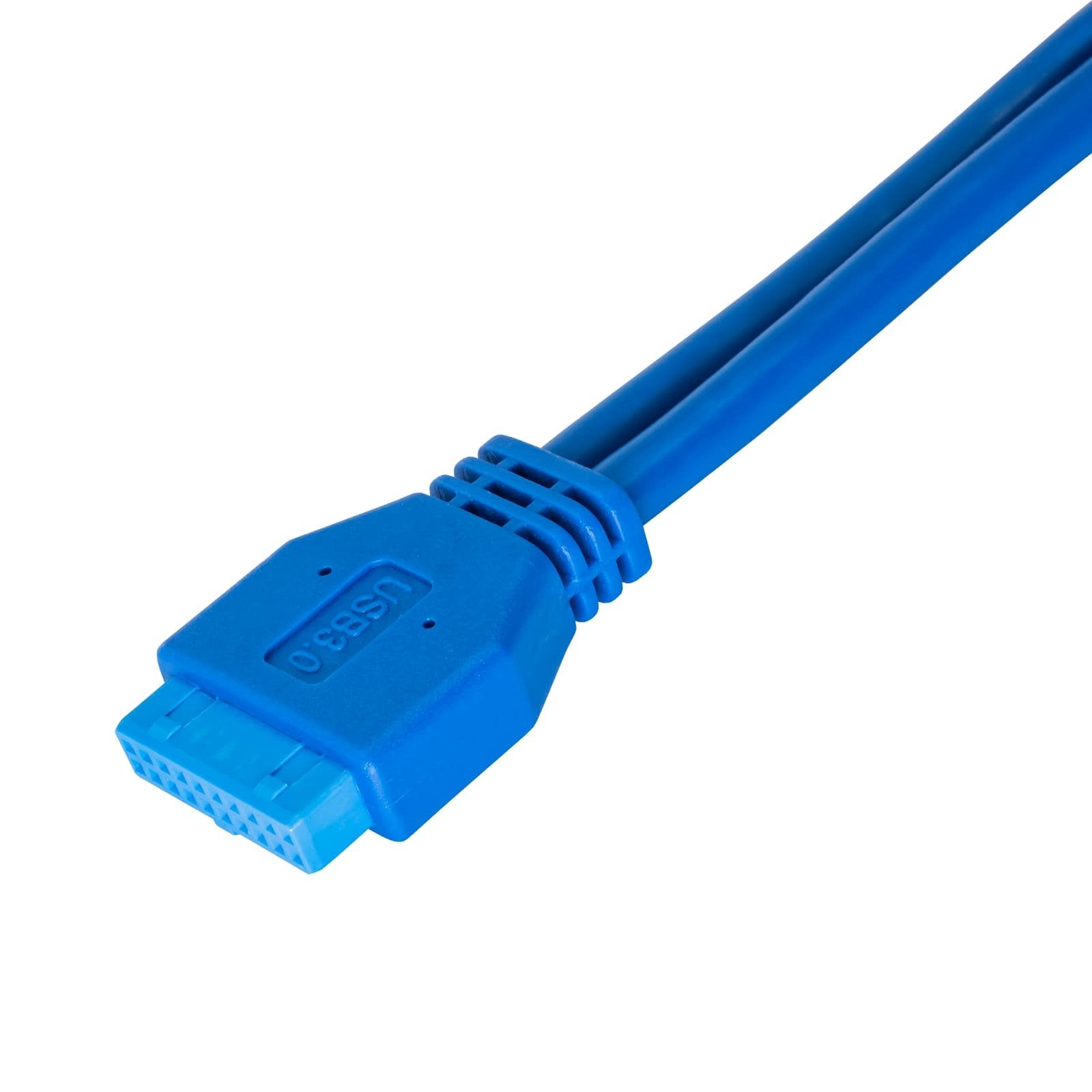 Cable Akyga Ak-Ca-62  Usb 3.2 Gen 1 (3.1 Gen 1) Usb 3.0 19-Pin 2 X Usb 3.0 Azul