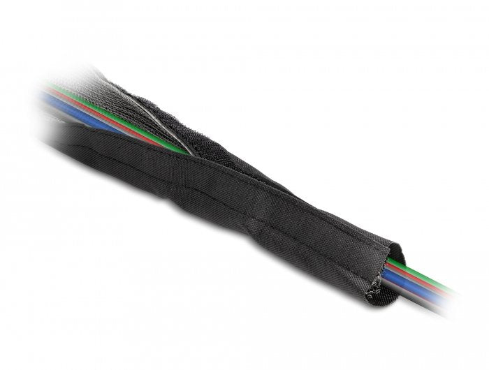 Delock Funda Trenzada De Protección Emi Con Cierre Resistente Al Calor 1 M X 16 Mm Negro