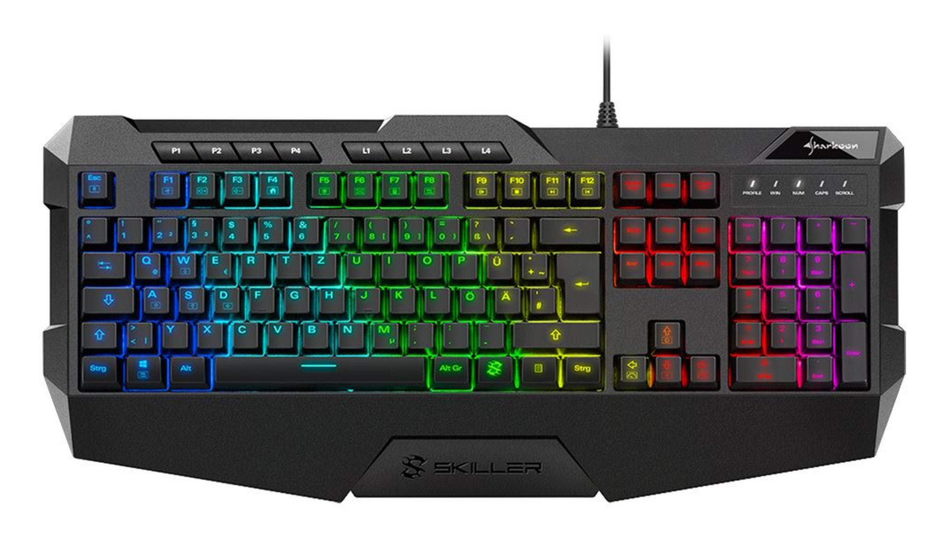 EAN 4044951020454 - Sharkoon SKILLER SGK4 teclado Juego USB QWERTZ Alemán Negro imagen 1