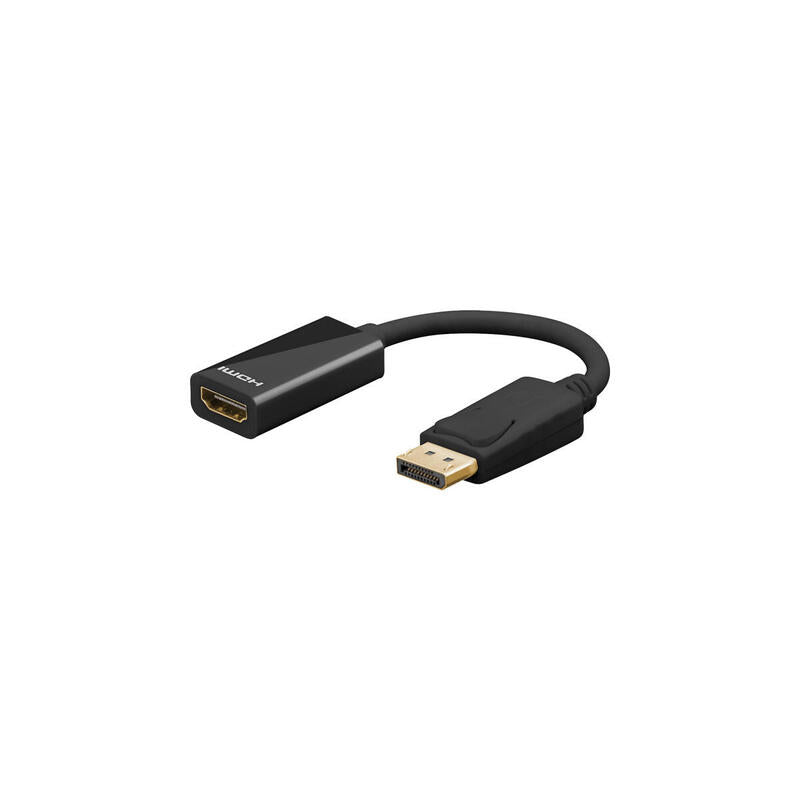 Cable Adaptador Goobay Displayport > Hdmi 8k / 60hz Negro, Cable De 10cm 75270