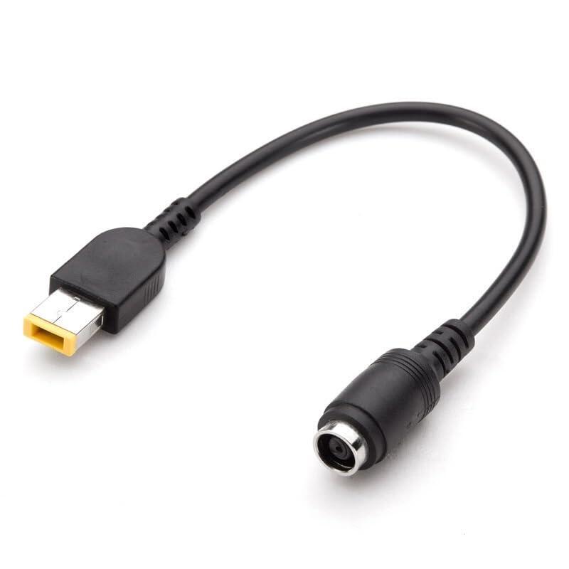 Cable Adaptador Para Cargador Hp  Dell De 7.4mm * 5.0mm  A Punta Rectangular Lenovo Cable De 0.15 M Negro