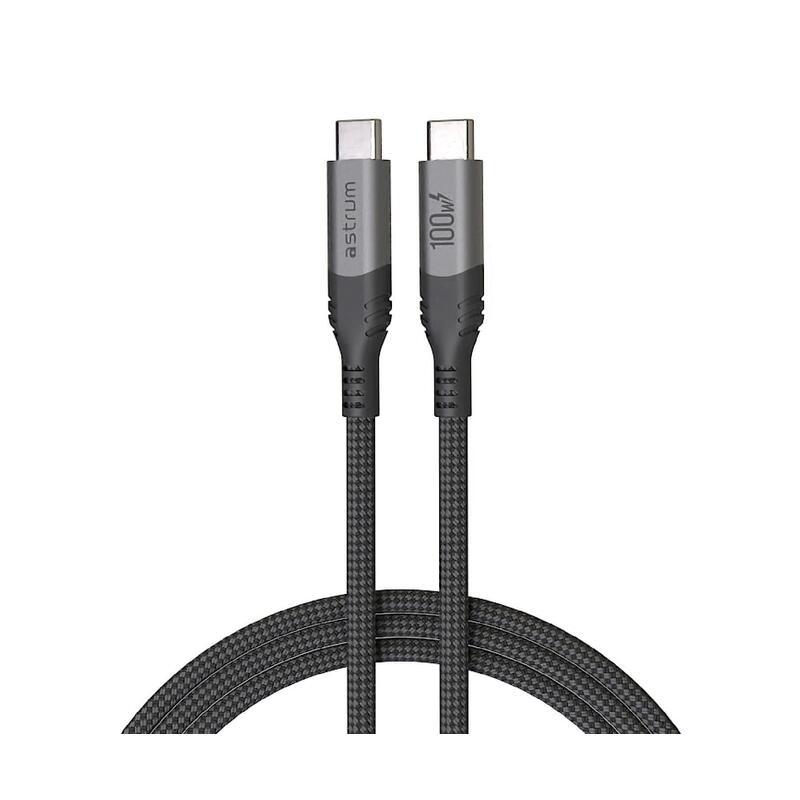 Cable Astrum Vmcc100 Gris De Carga Vervemesh Usb-C A Usb-C 1,2 Metros 100w