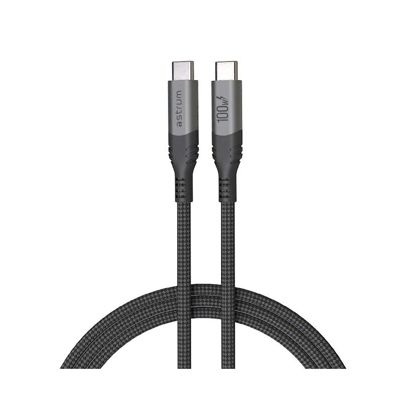 Cable  Astrum Vmcc100 Gris De Carga Vervemesh Usb-C A Usb-C 2 Metros 100w