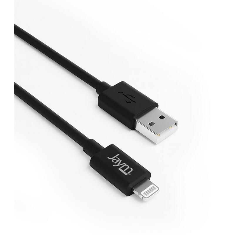Cable Charge & Synchro Usb-A Vers Lightning Mfi - Longitud 1m - Negro - Jaym®