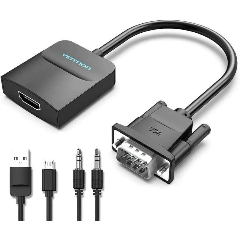 Cable Conversor Vention Acnbd Vga Macho Hdmi Hembra 50cm Negro