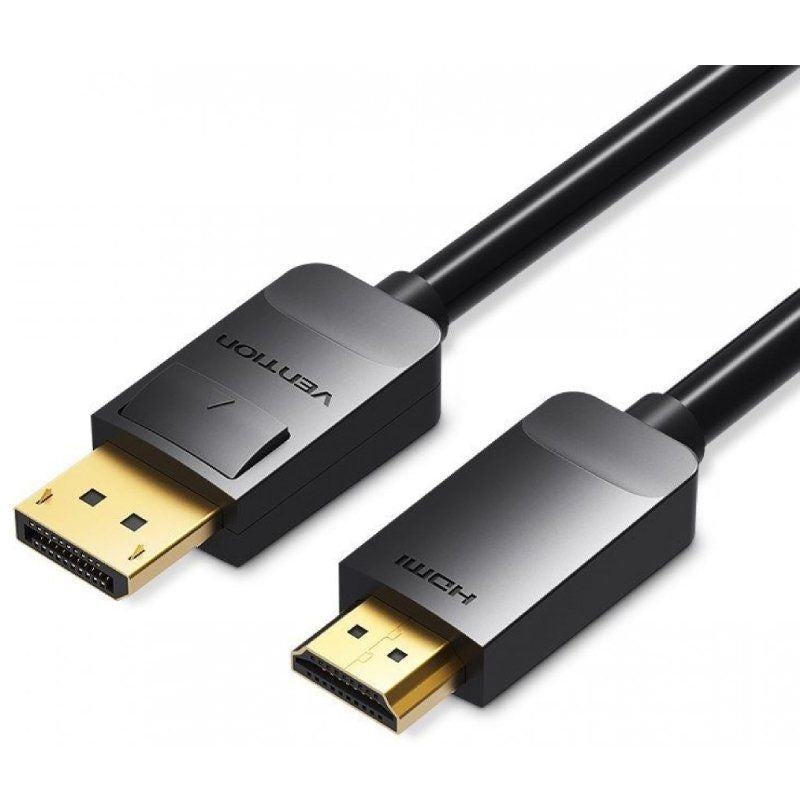 Cable Conversor Vention Hadbi Displayport Macho Hdmi Macho 3m Negro