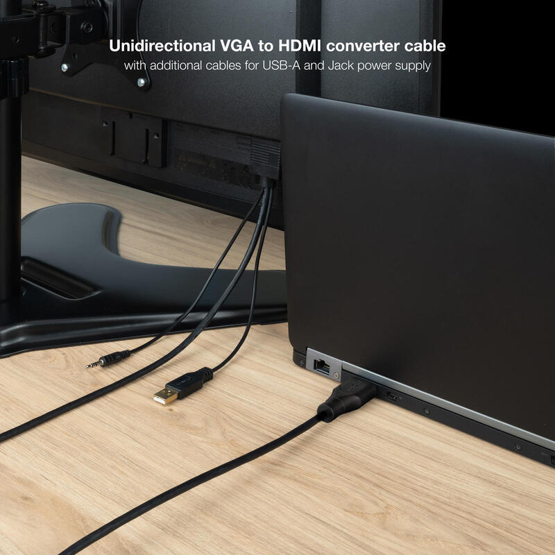 Cable Conversor Vga/M+Audio/M+Usb-A/M-Hdmi/M,1.8m