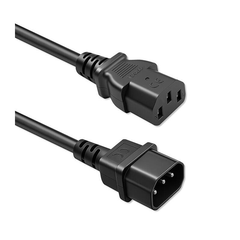 Cable De Alimentación Iec C13 C14 3x0.75mm2 Cobre Puro Cu 2m
