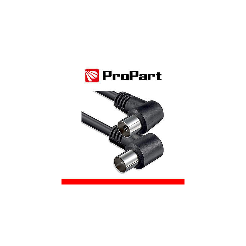 Cable De Antena De Tv Iec 2.5m Sp-Pr 90 ° Negro