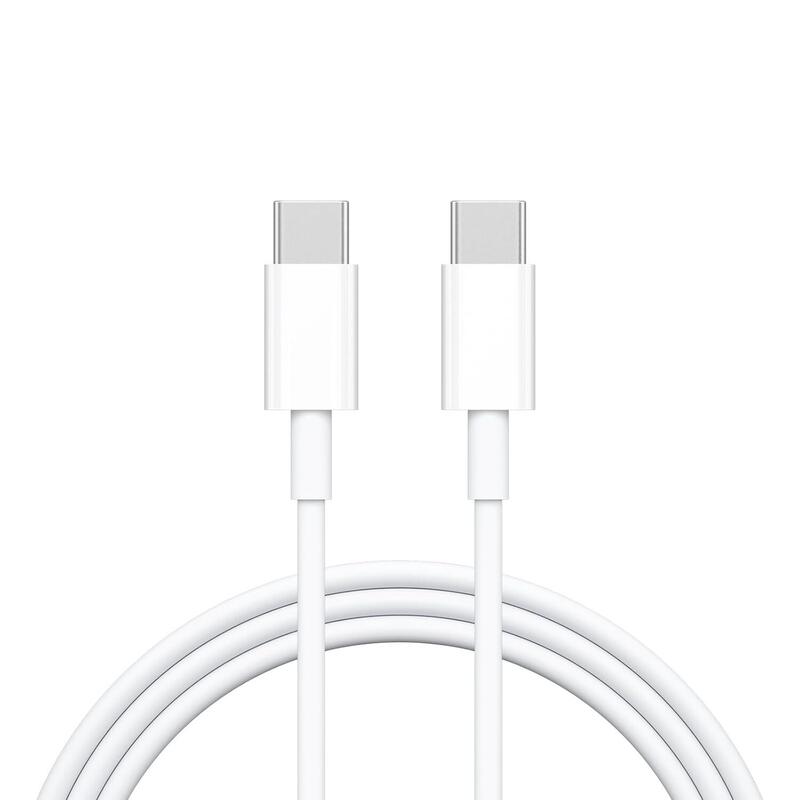 Cable De Carga + Datos Usb-C A Usb-C M/M  6a 1m Blanco