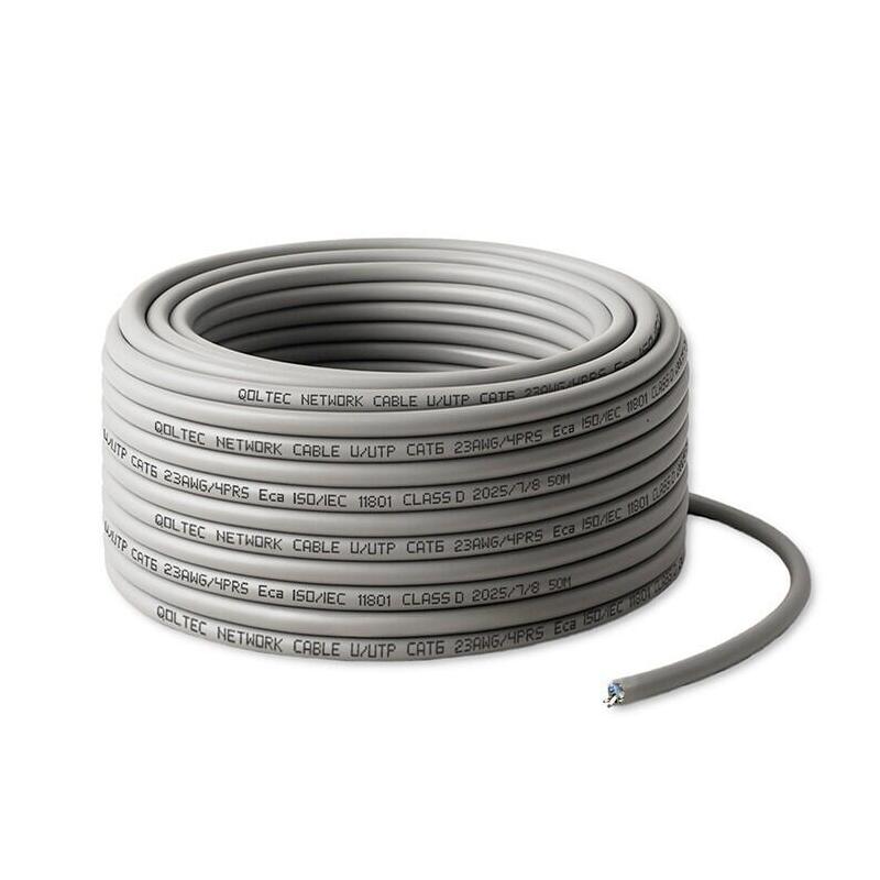 Kabel Patchcord Sieciowy Skretka Utp Miedziany Cu Cat6 Highspeed 1gb/S Lan 50m Szary