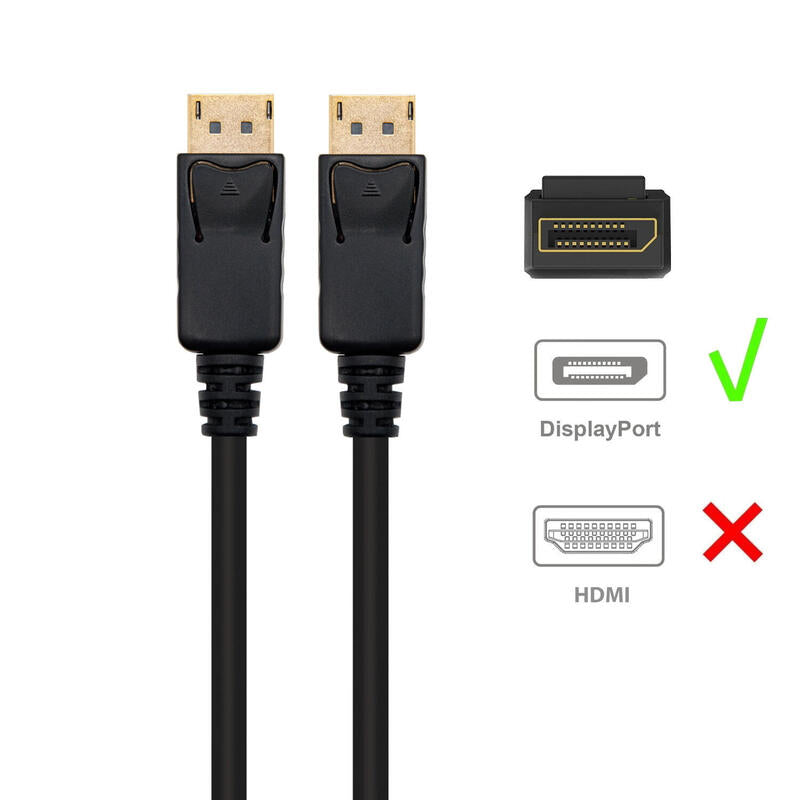 Cable Displayport Ewent Ec1410 Dp/M-Dp/M V1.2 1m Negro