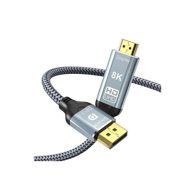 Cable Dp 1.4 A Hdmi V2.1 4k Unidireccional Dp 1.4 A Hdmi 2.1 / 2m