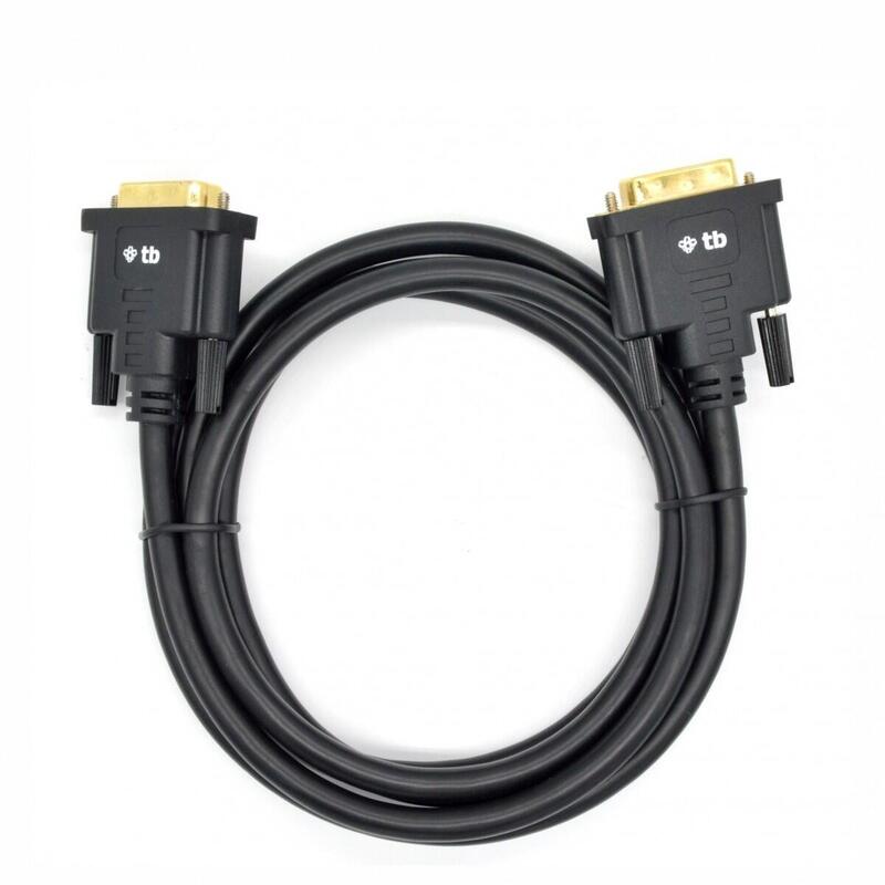 Cable Dvi M-M 24+1 1.8 M. Negro, Chapado En Oro