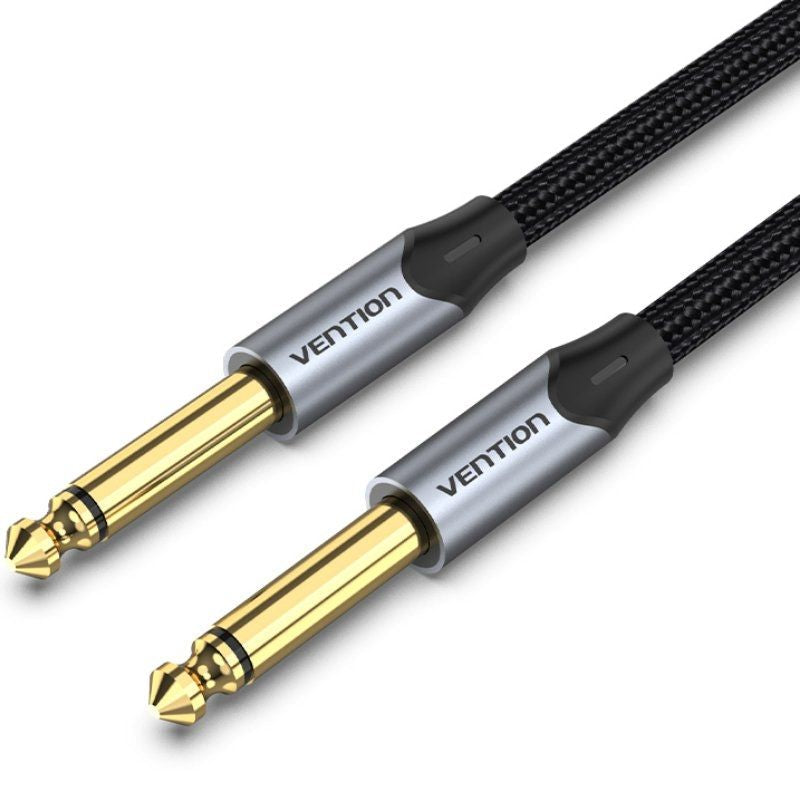 Cable Estéreo Vention Bashg Jack 6.5 Macho Jack 6.5 Macho 1.5m Gris