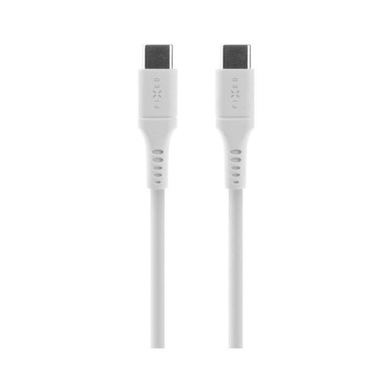 Cable Fixed Liquid Silicone Usb-C Usb-C, 0,5m, 60w, White