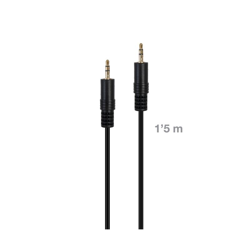 Cable  Fonestar Jack-Mm-1-5 De Señal De Audio Jack 3'5 Mm Macho A Jack 3'5 Mm Macho Negro
