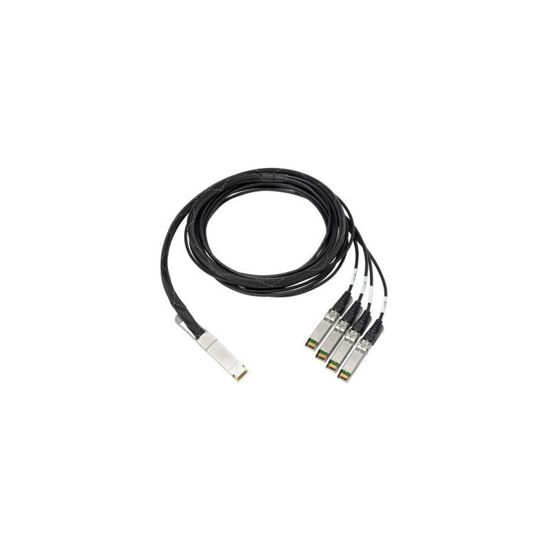 Cable Hpe 100gb Qsfp28 3m  De Fibra Optica Qsfp+ 4x Qsfp+ Aluminio, Negro