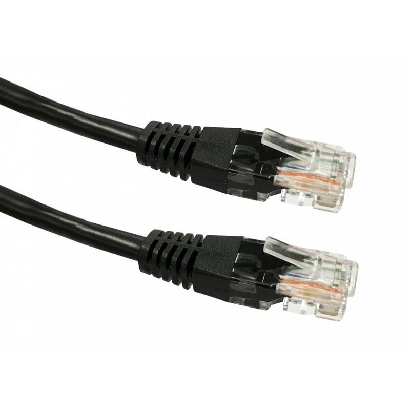 Cable Latiguillo De Cobre Kat. 5e Rj45 Utp 5m Negro