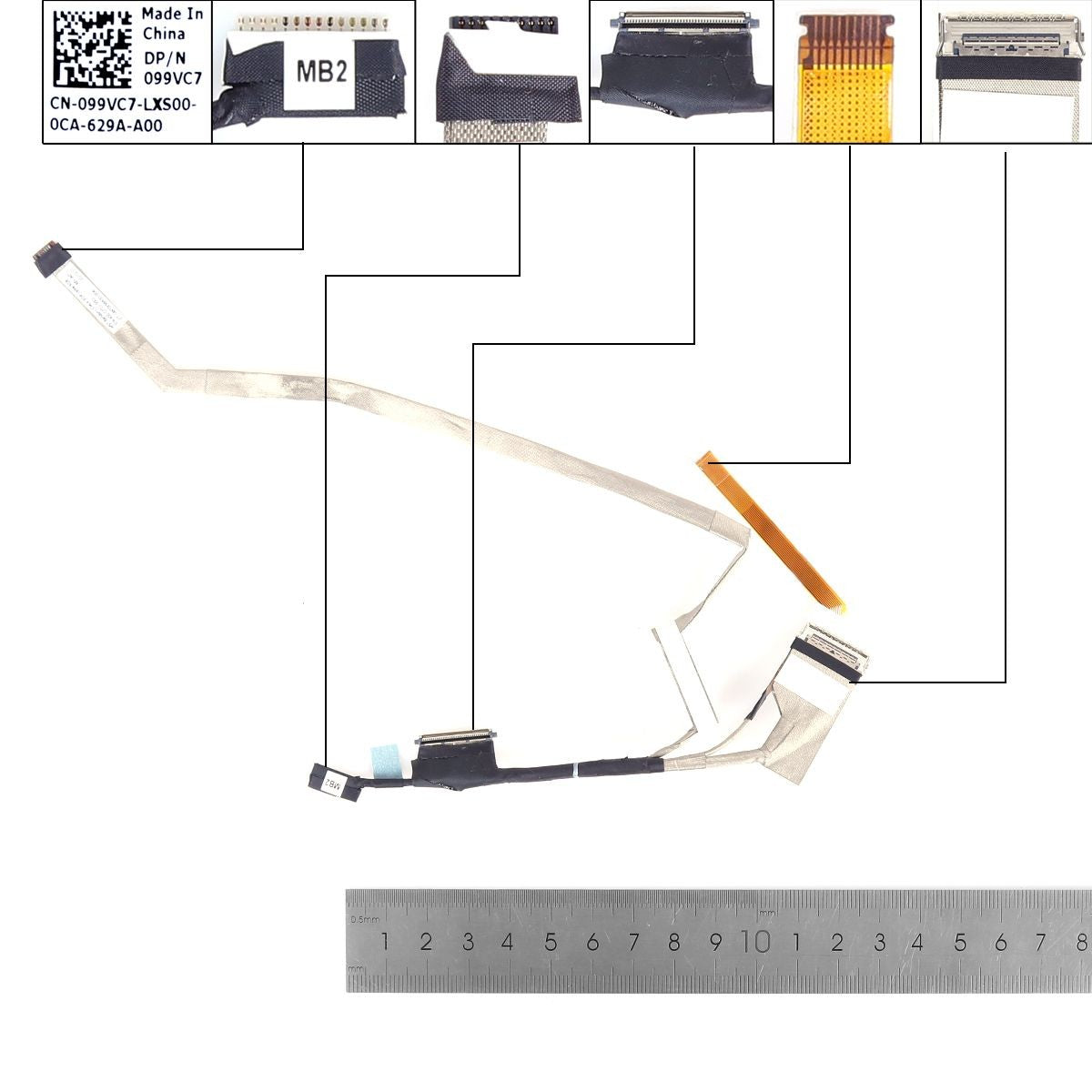 Cable Flex Para Portátil Dell Latitude 5310 E5310 099Vc7 450.0Jt01.0001 30 Pines