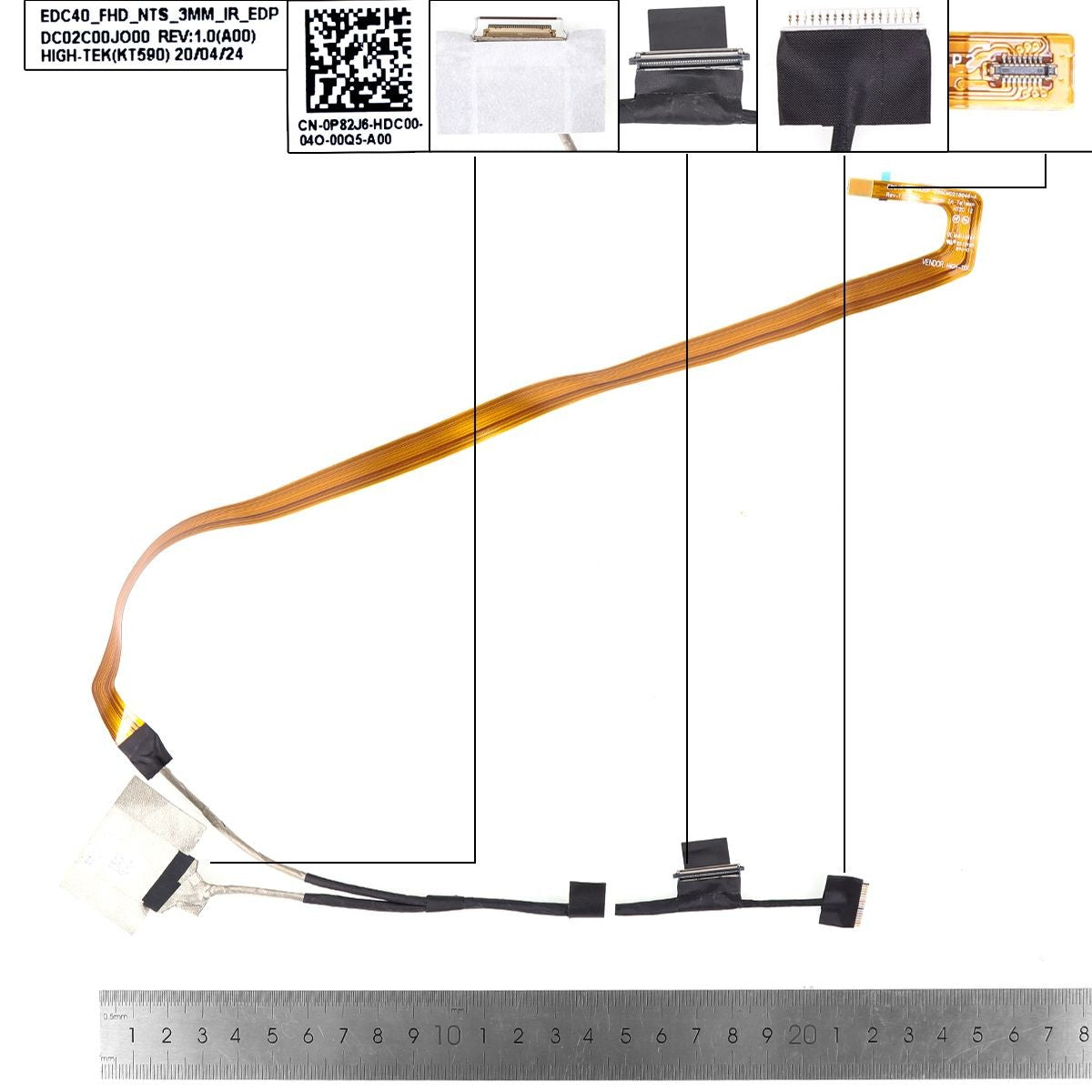 Cable Flex Para Portátil Dell Latitude 7400 E7400 0P82J6 Dc02C00J000 30 Pines